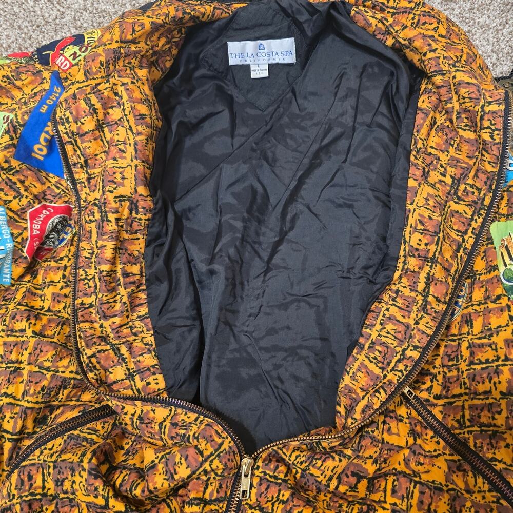 80s/90s Vintage Women's The La Costa Spa Lightweight Bomber Jacket | Size Large - Picture 11 of 14